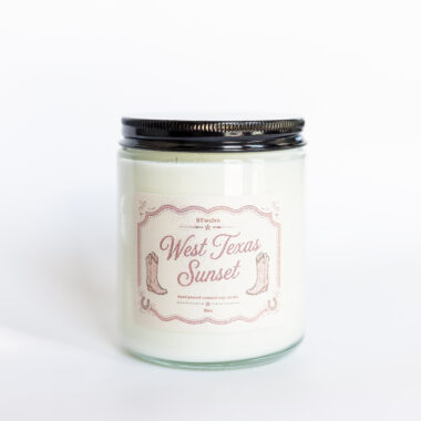 west texas sunset candle