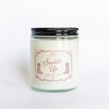 saddle up candle