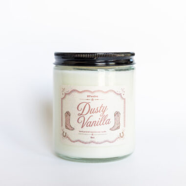 dusty vanilla candle